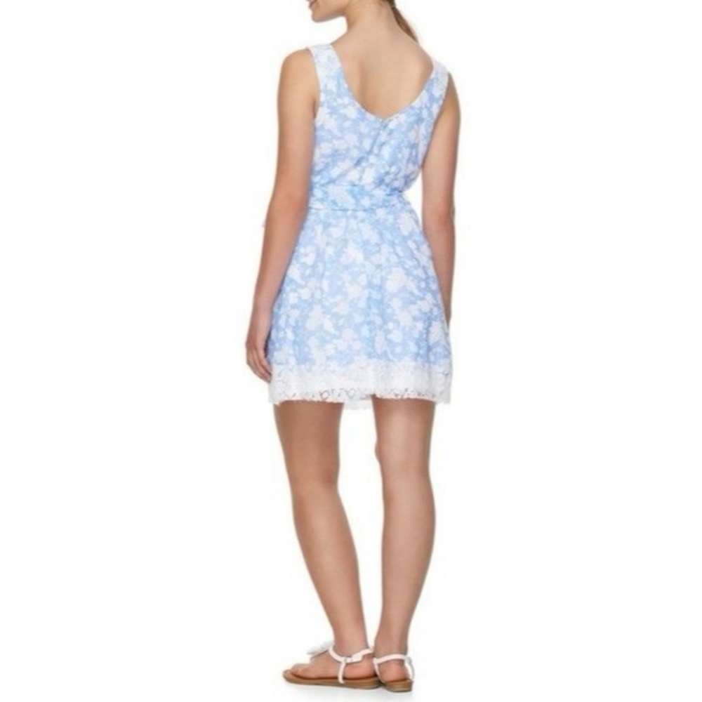 Disney Alice in Wonderland Colleen Atwood Blue Floral Mini Dainty Dress Large - Picture 2 of 7
